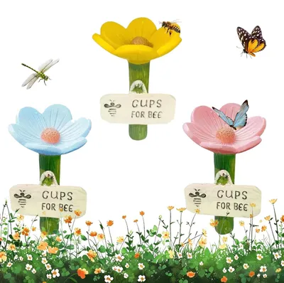 Image de Abreuvoirs pour abeilles, lot de 3, pour le jardin