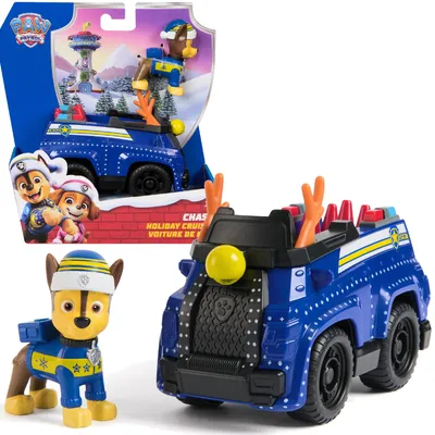 Image de Véhicule de Noël Paw Patrol avec figurine Police Chase Holiday Cruiser