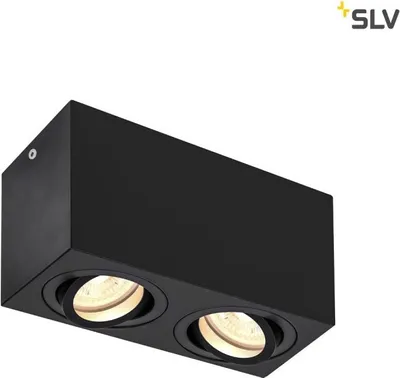 Produktbild von SLV 1002005 TRILEDO Double Indoor Deckenaufbauleuchte QPAR51 schwarz max 10W