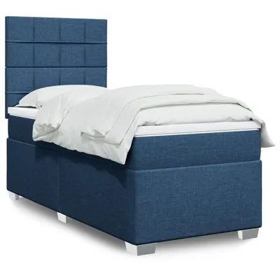 Produktbild von Möbel Boxspringbett mit Matratze Blau 100x200 cm Stoff - Klassische Betten 3290405