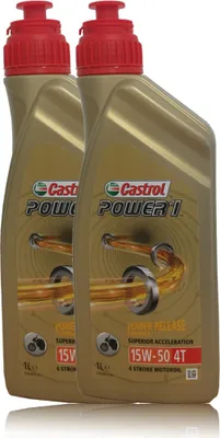 Produktbild von Castrol Power 1 4T 15W-50 4 Takt Motorradöl 2X 1 Liter