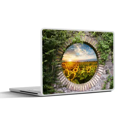 Produktbild von MuchoWow® Laptop Aufkleber Sticker Cover Sonnenblumen - Ansicht - Blumen - Sonne 31x22.5 cm - Laptop-Deko