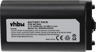 Produktbild von vhbw Akku kompatibel mit Symbol MC3000R-LC48S00G-E, MC3000R-LC48S00GER, MC3000RLCP28S-00E Barcodescanner POS (4400 mAh, 3,7 V, Li-Ion)