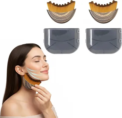 Imagen del producto de Kit de cepillos faciales para drenaje linfático y masaje, 2 unidades