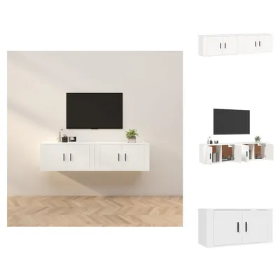 Obrázok produktu pre vidaXL TV nástenné skrinky 2 ks. Biela 80x34,5x40 cm - TV nábytok