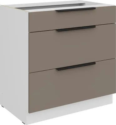 Produktbild von Unterschrank LUNARA – Breite 80 cm, Dunkelbeige/Weiß