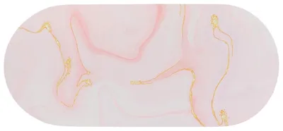 Produktbild von TENDANCE Badezimmerteppich Badematte Duschvorleger 45 x 100 cm Badtextilien rosa weiß Badezimmer