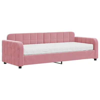 Immagine prodotto di Divano Letto con Materasso Rosa 80x200 cm in Velluto