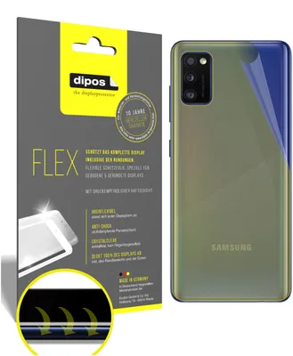 Produktbild von 3x Schutzfolie für Samsung Galaxy A41 Rückseite Folie, 100% Displayabdeckung, dipos Flex