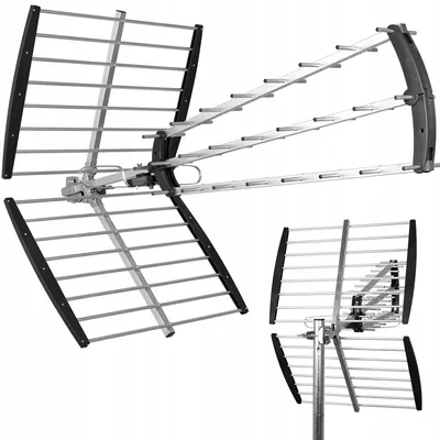 Obrázek produktu pro Vayox venkovní anténa DVB-T/T2 VA1000 | 4K | UHF | 75Ohm | 100 km | stříbrná/černá
