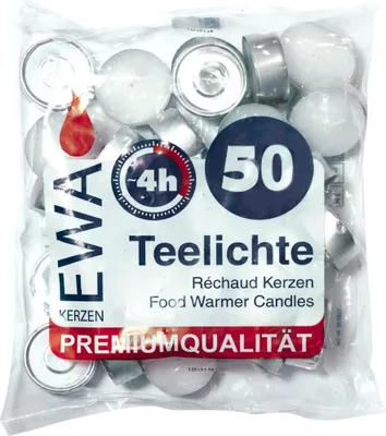 Produktbild von Teelichter 50er Pack weiß 4 h