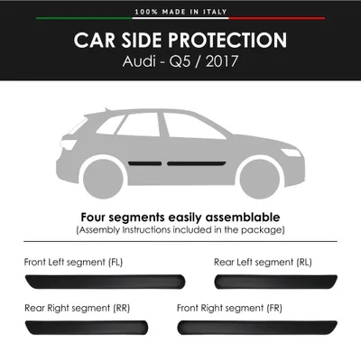 Immagine prodotto di Paraurti laterale per Audi Q5 2017 con adesivo bifacciale 3M