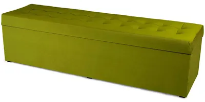 Produktbild von MG Design Polsterhocker Grün 45x160 cm - Stauraum 190L, bis 300 kg, samtig-weich mit Schimmer, pflegeleicht, für Wohnzimmer & Flur