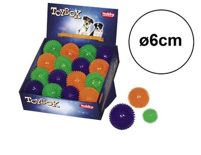 Produktbild von Nobby TPR-Ball "SPIKY", Sortiment, Display mit 41 Stück, 6 cm