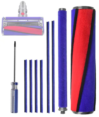 Produktbild von Bürste Ersatzbürste für Dyson V6 V7 V8 V10 V11 Ersatzteile, Softwalze für Dyson Zubehör, Weiche Walzenbürste Ersatzteil, mit 6 Filzstreifen