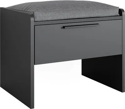 Immagine prodotto di Panca da pranzo per la sala da pranzo Vicco Roman Nero 53.5 x 41.1 cm con 1 cassetto, Model 56286