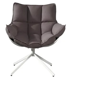 Image de Chaise Fauteuil Club Cocktail Textile Lounge Tissu Rembourrage 1 siège Métal Assise Nouveau