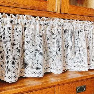 Immagine prodotto di Tenda leggera Ibenzoa® in stile country – ricamo floreale, fili di cotone, occhielli posizionati a 5 cm di altezza, ideale per cucina, bar e soggiorno