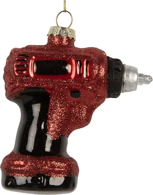 Produktbild von Clayre & Eef Weihnachtsanhänger 9x4x10 cm Rot Glas