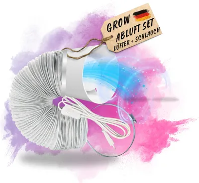 Produktbild von 100mm Belüftungsset Grow Abluft Set leise für Growbox Lüfter Abluftlüfter