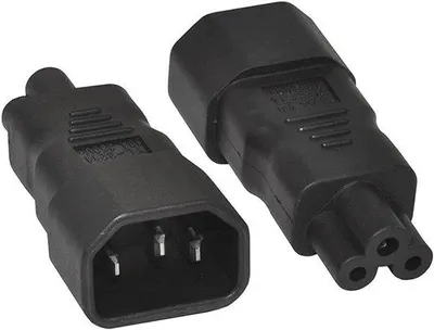 Productafbeelding van IEC 320 3-polige adapter naar Cloverleaf stekker Micky C5 - verlenging