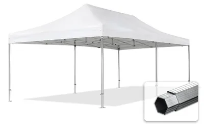 Produktbild von TOOLPORT 4x8m Aluminium Faltpavillon, ohne Seitenteile, weiß