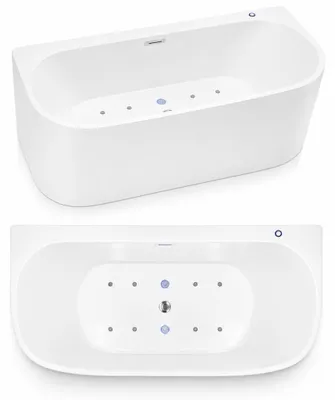 Zdjęcie produktu dla Wanna Łazienkowa Doris+  z funkcją masażu POWIETRZNEGO   170 x 80 cm wolnostojąca Akrylowa LED Jacuzzi
