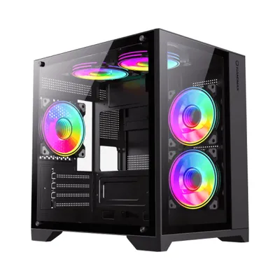 Produktbild von GAMEMAX Infinity Mini Black, Mini-Tower, ohne Netzteil, USB/Audio, Micro-ATX, 1x USB3.0, 2x USB2.0