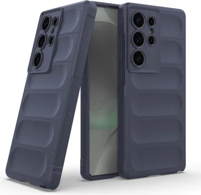 Produktbild von Handy Hülle für Samsung Galaxy S25 Ultra Grip Case Cover Schutzhülle Softgrip Farbe: Dunkelblau