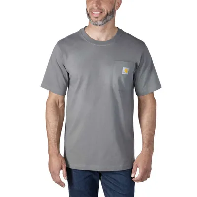 Image de T-shirt à poche décontracté Carhartt 103296 Dearborn  Vert olive poussiéreux XL