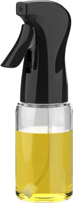 Oliesprüher aus Glas, 200 ml, feiner Nebel, BPA-frei, schwarz