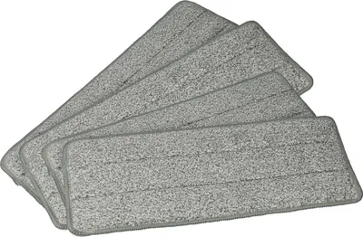 Produktbild von vhbw 4x Wischbezug kompatibel mit Clean Maxx 09996 Wischmopp - Ersatzkopf, Polyester Grau Weiß