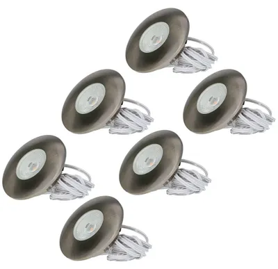 Produktbild von hoftronic LED Einbaustrahler 3W 2700K IP44 Edelstahl 6er Set