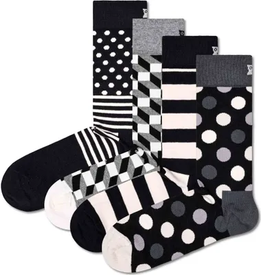 Produktbild von Happy Socks ponožky CLASSIC BLACK & WHITE ponožky 4-pack