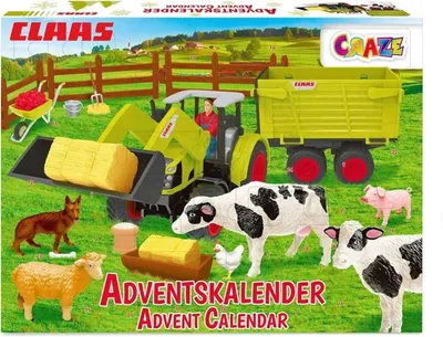 Obrázek produktu pro Craze CLAAS adventní kalendář Farma s traktorem a zvířátky