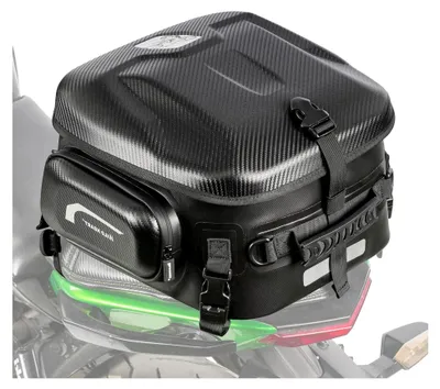 Produktbild von Motorrad-Hecktasche, Hartschale mit erweiterbarem Volumen 24L-34L, wasserdicht und verschleißfest, für Helme geeignet