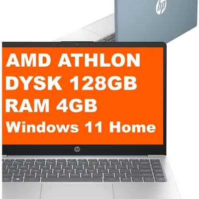 Produktbild von HP Laptop 14-em0002wm / CF2F1UA / AMD Athlon / 4GB / 128GB / Radeon 610M / HD / Win 11 / Niebieski