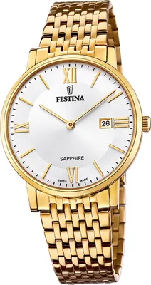 Produktbild von Festina Swiss Herren Edelstahl Armbanduhr gold D2UF20020/1