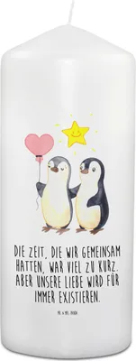 Produktbild von Mr. & Mrs. Panda Trauerkerze Eltern Sternenkind - Weiß - Beerdigung, Kerze Für Beerdigung, Erinnerungskerze, Tod, Trauersprüche, Moderne Trauerkerzen, Kerzen Trauer