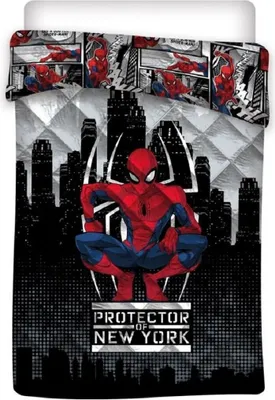 Produktbild von Spiderman Steppdecke Decke 140x200 cm 100% Polyester Kuscheldecke für Kinder