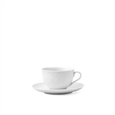 Produktbild von Lyngby Porcelæn - Rhombe Teetasse m/U 24 cl, weiß