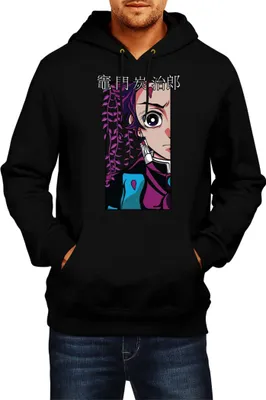 Immagine prodotto di Felpa con cappuccio da uomo Demon Anime Slayer Kimetsu No Yaiba Tanjiro Kamado 001, Man S , Noir
