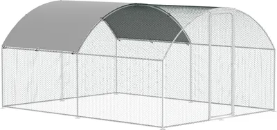 Obrázok produktu pre Jopassy 3x4x2m kurník s kupolovitou strechou výbeh pre zvieratá voľný výbeh pre zvieratá s PE tieniacou strechou, pozinkovaný oceľový rám, vonkajší plot Používa sa pre kurčatá, hydinu, malé zvieratá
