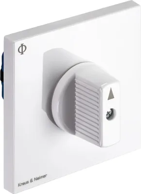 Produktbild von Kraus & Naimer Ausschalter, 2polig, 60°, Unterputzeinsatz, Ith=20A, P=5,5 kW (AC-3, 400V AC), 2x2,5 mm², 1 Stk.