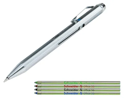 Productafbeelding van 4-kleuren balpen met schuifmechanisme - Stift + ersatzminen