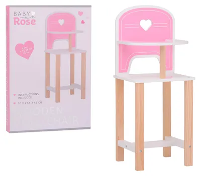 Produktbild von Johntoy Holz Puppenstuhl Baby Rose - Puppenmöbel Spielzeug