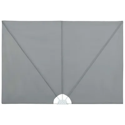 Produktbild von vidaXL Faltbarer Terrassen-Seitenfächer Grau 400×200 cm
