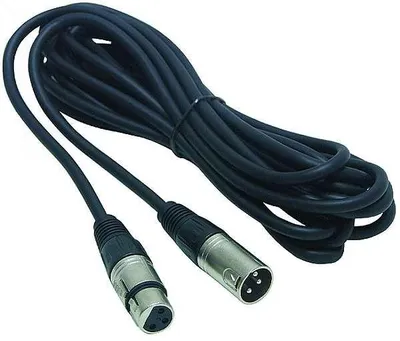 Produktbild von XLR-Verbindungskabel 10m, XLR-Stecker auf XLR-Kupplung, 2x 0,75mm², Knickschutz