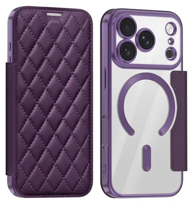 Image de Coque de protection MagSafe pour Apple iPhone 18 Pro, avec protection RFID, protection de l'appareil photo et design en losange