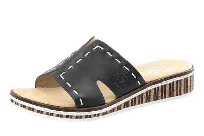 Produktbild von Rieker Damen Freizeit Pantoletten Clogs V3692, Größe:41 EU, Farbe:Schwarz